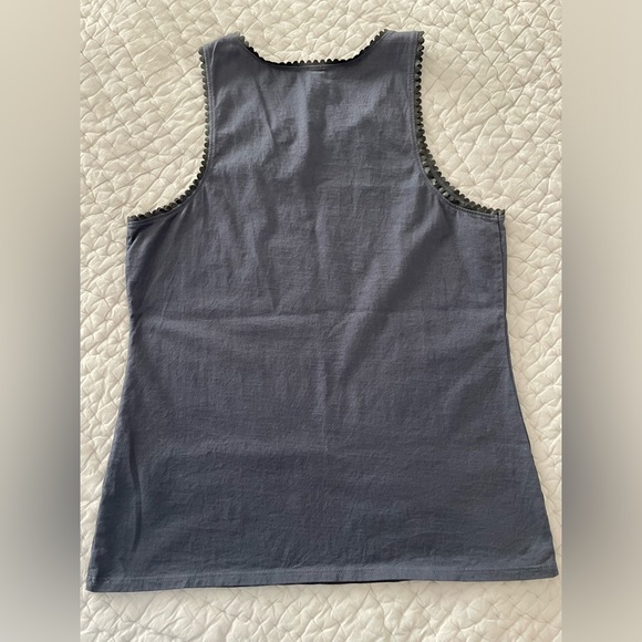 J. Crew faux-leather scalloped trim tank top - Picture 4 of 4